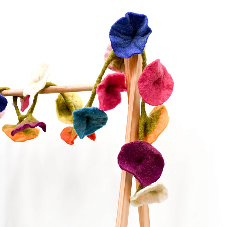 Colourful Multicolor Flower Garland Wool Felt 1.7m 170cm - Etsy