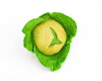 Felt Lettuce | Felt Vegetables for Pretend Play | Felt Play Food