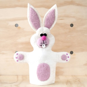 Rabbit Hand Puppet Wool Felt
