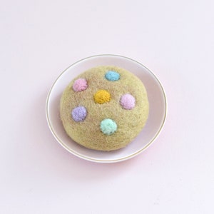 Felt Soft M&M Pastel Cookie | Felt Play Food | Felt Baked Cookies | Pastel Dots Cookie for Pretend Play