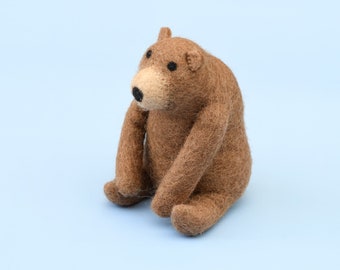 Felt Bear Toy / Wool Felt Bear / Bear Hunt Soft Toy