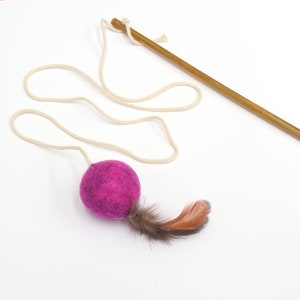 Varinha de gato Feather Teaser Ball - Magenta