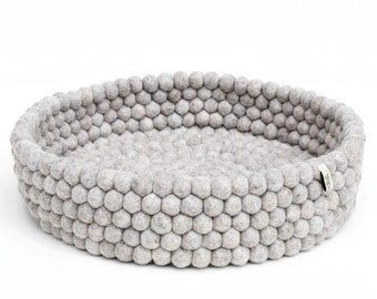 Cat Felt Ball Baskets - Made from Wool Felt - Cat Bed