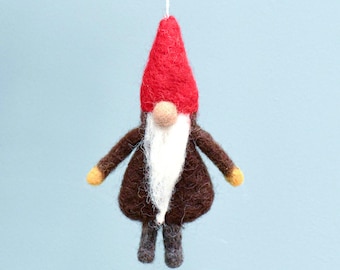 Felt Gnome Hanging Waldorf Gnome Needle Felted Gnome