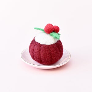 Felt Christmas Red Velvet Bundt Cake | Felt Play Food | Christmas Cake made from Wool Felt | Pretend Play Food