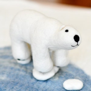 Felt Polar Bear Stuffed Soft Toy