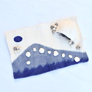 Large Arctic Antarctic Polar Play Mat Playscape, Arctic Play Mat made from Wool Felt, Tara Treasures Play Mat image 1