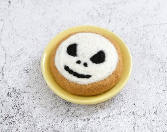 Filz Halloween Angry Skull Cookie: Filz Essen, Rollenspiel Essen für Spielzeug-Küche