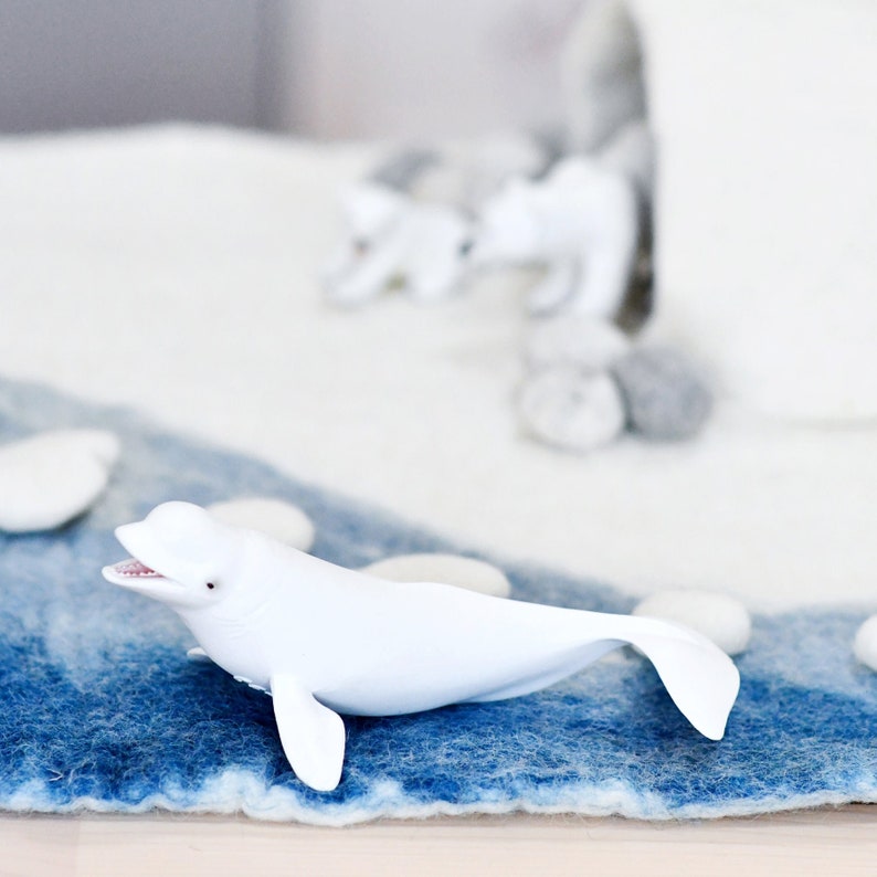 Large Arctic Antarctic Polar Play Mat Playscape, Arctic Play Mat made from Wool Felt, Tara Treasures Play Mat image 8