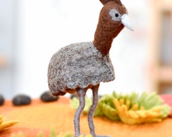 Felt Emu Toy (Australian Animal) | Felt Australiana Toy Made from Wool Felt