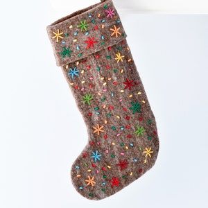Felt Christmas Stocking | Felt Holiday Celebrations Stocking