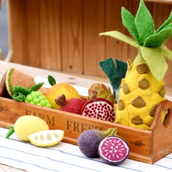 Felt Fruits And Vegetables Made From Wool Felt Pineapple Etsy Ireland