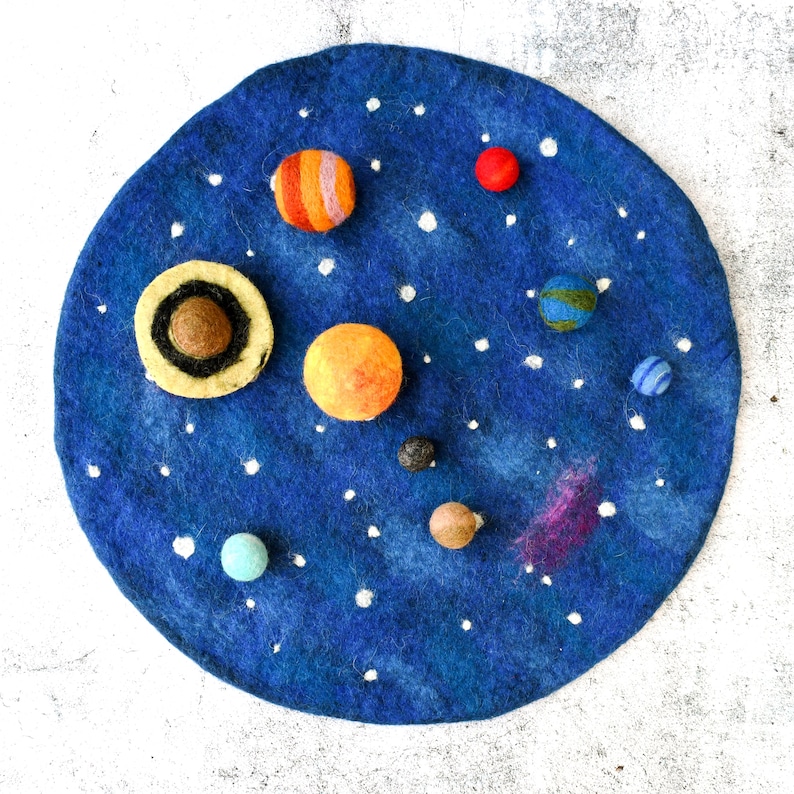 Solar System Outer Space Play Mat With Felt Planets, STEM Toy - Etsy