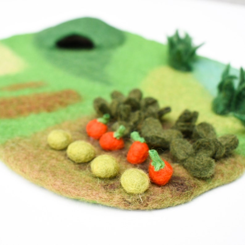 Farm Playscape Felt Play Mat for Small World Play / Waldorf Inspired image 4