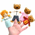 Goldilocks and the Three Bears, Finger Puppet Set Made from Wool Felt