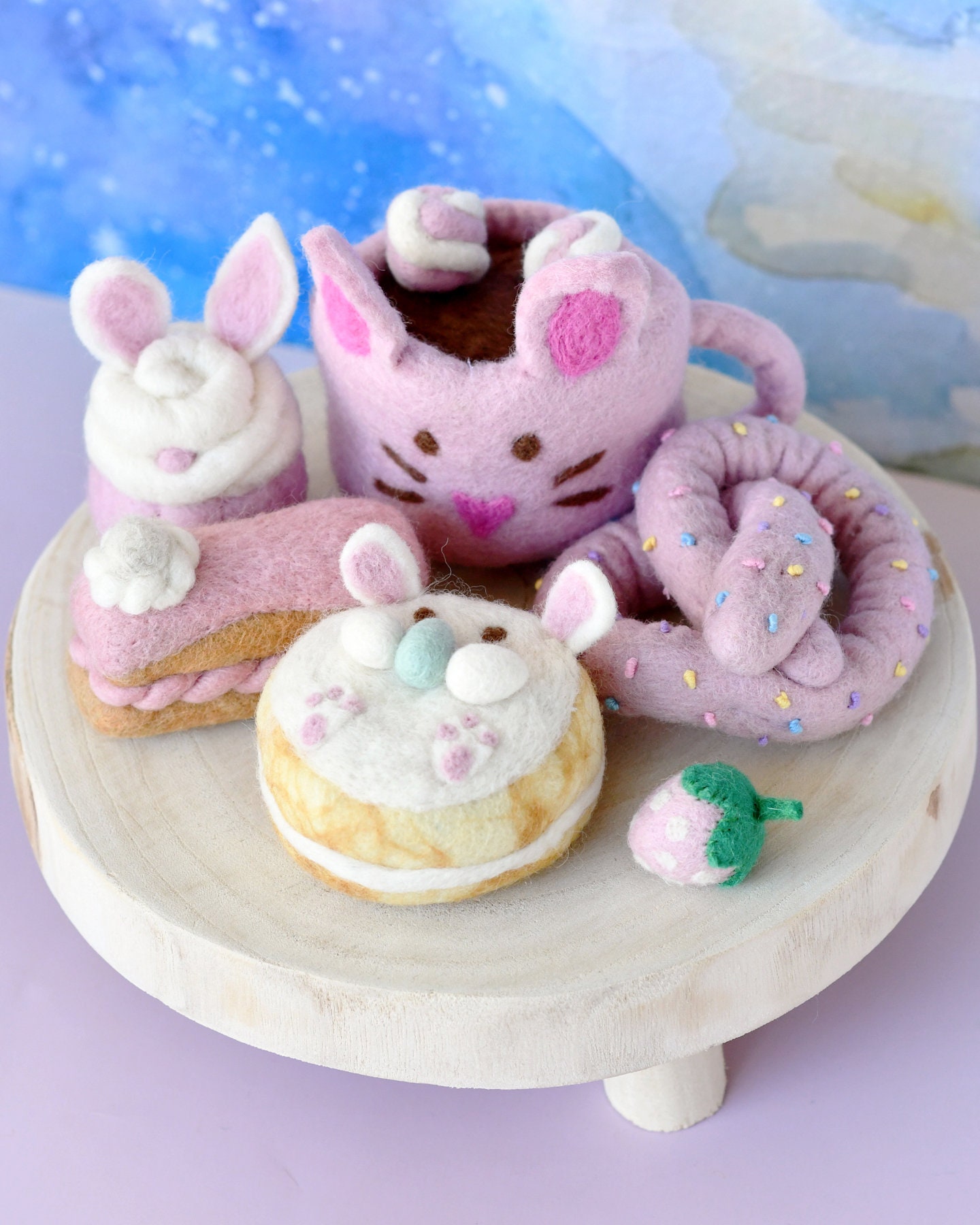 Grazing Box of Easter Felt Play Food With Light Pink Bunny Hot ...