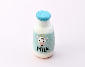 Felt Milk Bottle | Milk for Play Shop | Toy Kitchen Toy | Felt Play Food