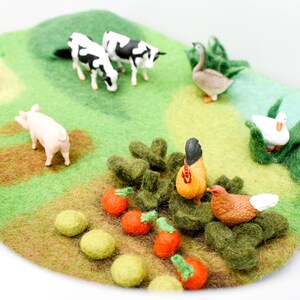 Farm Playscape Felt Play Mat for Small World Play / Waldorf Inspired image 8