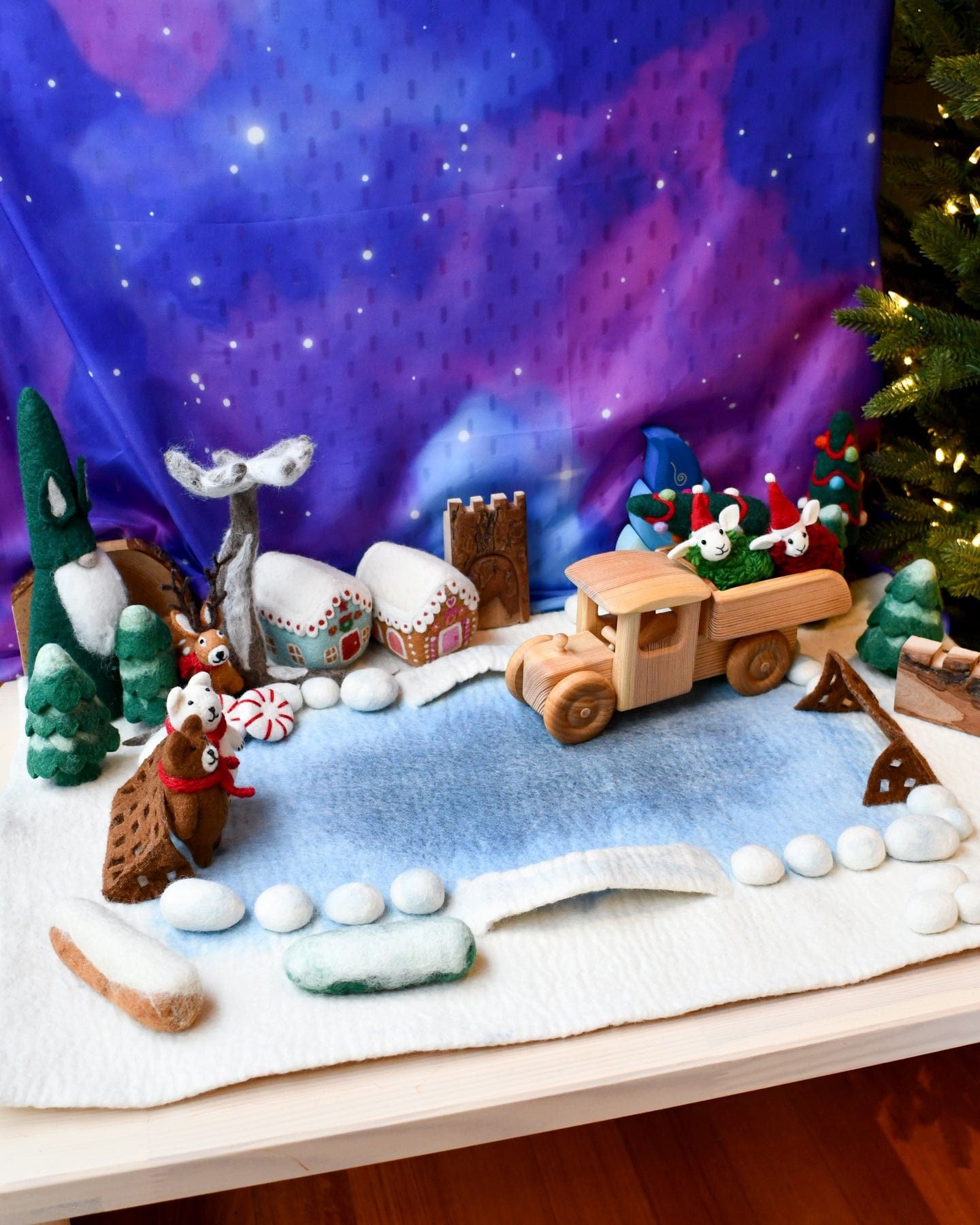 Winter-Gartenflagge 'Let It Snow' – Mit Schneemann, Zwergen & Mond, Wetterfest, 32,5 X 45,7 Cm, Für Weihnachtsdeko Im Garten