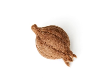 Felt Brown Onion, Felt Fruits and Vegetables for Pretend Play Shop