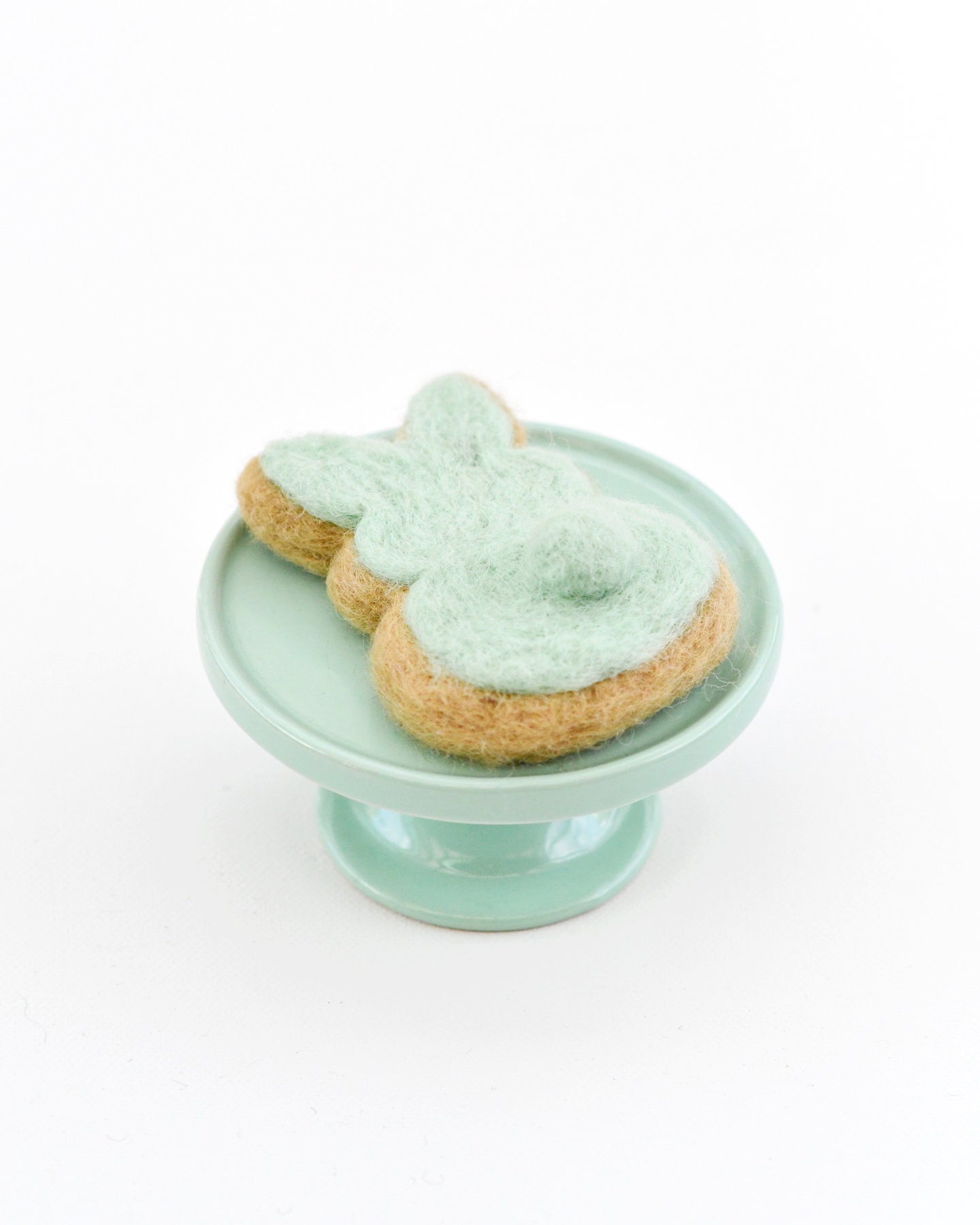 Felt Mint Green Easter Bunny Cookie | Felt Bunny Tail Cookie for ...