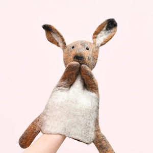 Brown Hare Rabbit Hand Puppet / Waldorf Inspired