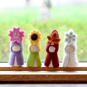 Four Seasons Bugs Peg Dolls Set - Spring, Summer, Autumn and Winter | Ethically Made Peg Dolls from Sustainable Wood