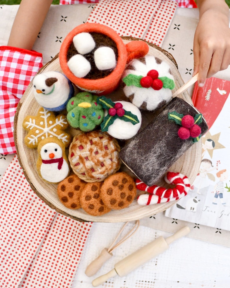 Grazing Box of Christmas Felt Play Food, Felt Hot Chocolate, Felt ...