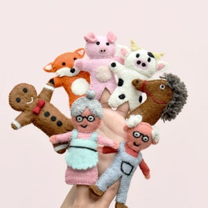 Gingerbread Man Storytelling Finger Puppet Set / Gingerbread Finger Puppets