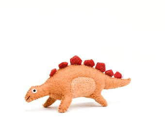 Felt Stegosaurus Dinosaur Toy / Dinosaur Toy made from Wool Felt