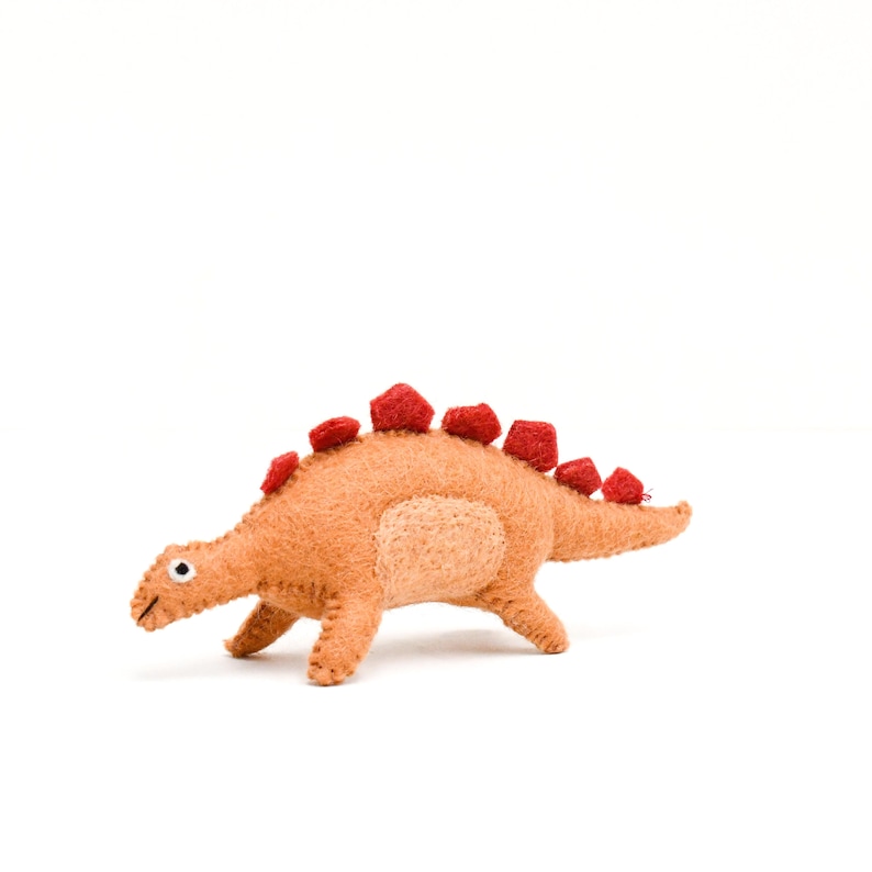 Felt Stegosaurus Dinosaur Toy / Dinosaur Toy made from Wool Felt image 1