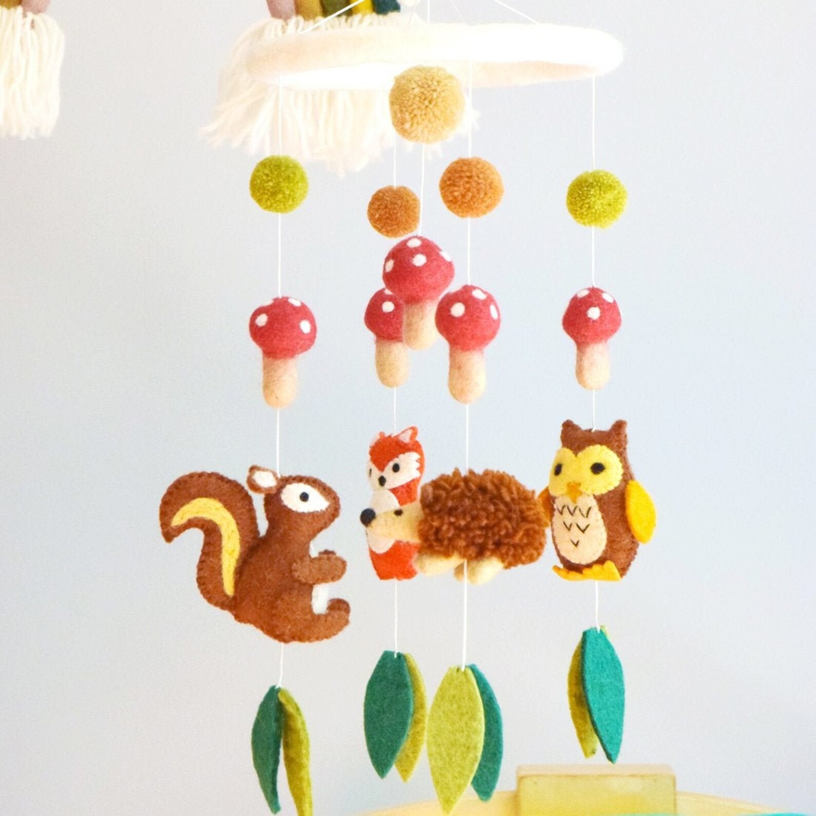 Woodland Animals Felt Baby Cot Crib Mobile Etsy