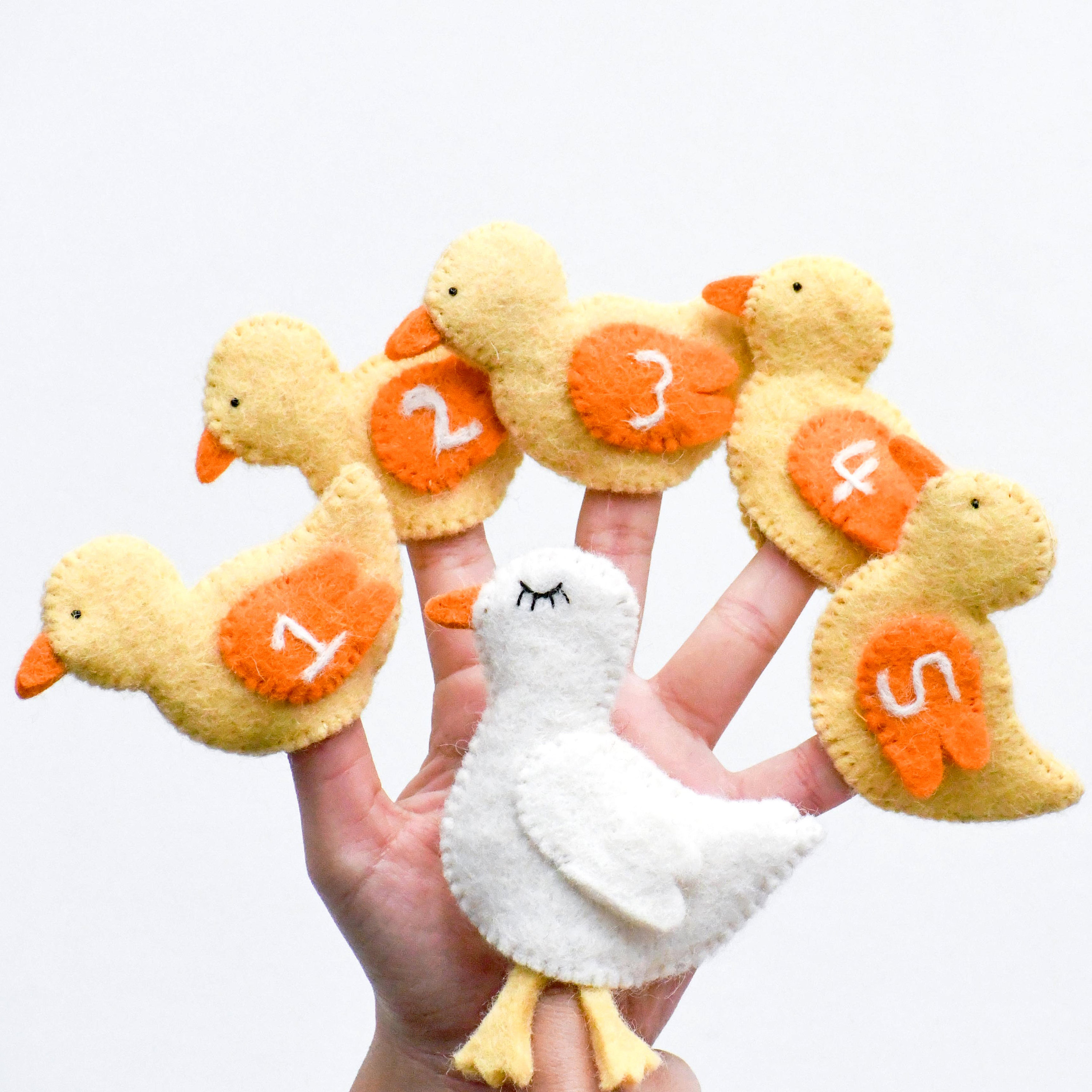 Five Little Ducks Finger Puppet Set 5 Little Ducks Made From - Etsy