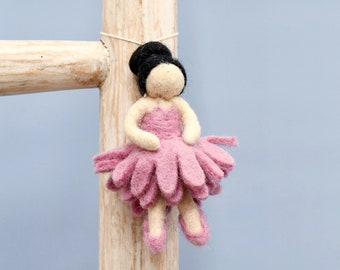 Felt Waldorf Pocket Doll with Blush Pink Dress / Waldorf Inspired Doll / Diversity and Social Inclusion Doll