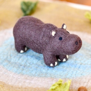 Felt Safari Hippo Soft Stuffed Toy