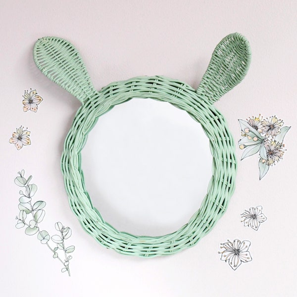Wicker Mirror Etsy