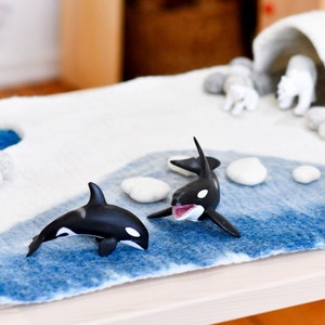 Large Arctic Antarctic Polar Play Mat Playscape, Arctic Play Mat made from Wool Felt, Tara Treasures Play Mat image 6