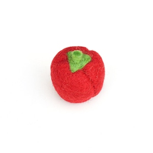 Felt Red Capsicum Red Pepper | Felt Vegetables for Pretend Play