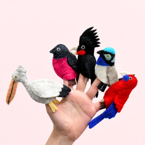 Set De 6 Marionetas De Dedo De Animales: Mariposa, Oruga, Mariquita, Hormiga, Abeja Y Libélula, De Felpa Con Relleno PP, Lavables