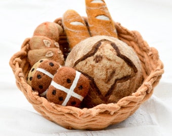 Felt Weave Basket | Gingerbead Brown Colour 23cm Diameter