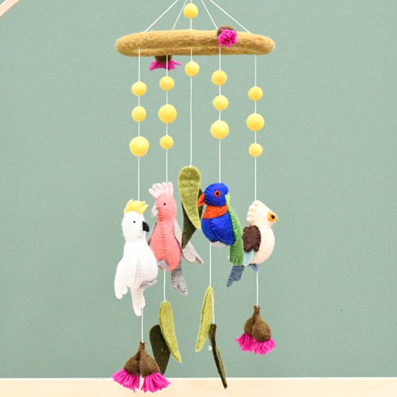Baby Cot Mobile Australian Birds Cockatoo Lorikeet Galah Etsy Australia