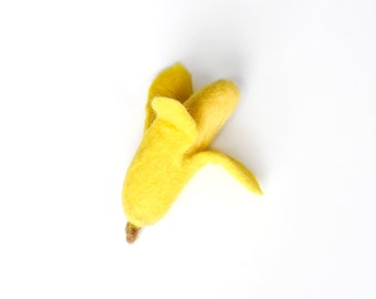 Felt Banana Fruit | Felt Play Food Banana Made from Wool Felt | For Pretend Play Shop