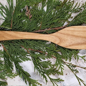 Ash Wood Pan Turner Shovel 32 cm, Hand-Carved Cooking Spatula, Kitchen Utensil, Unique Kitchen Gift