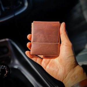 The &#39;Jinn&#39; - 2 Card Slot Full Grain Leather Flap Wallet