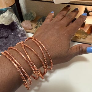 100% Twisted Copper Bangle Bracelet | 10 Gauge Copper Bracelet | Handmade Stackable Bangles | Pure Copper Jewelry | Copper Bracelet