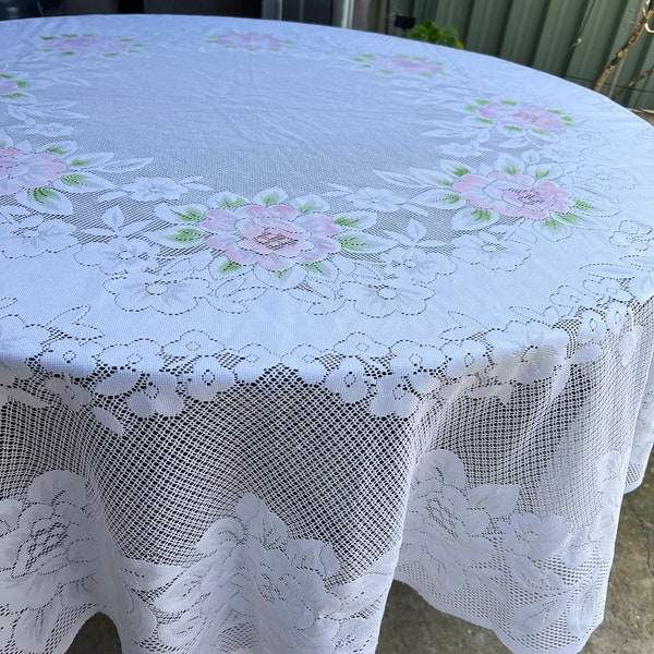 nappe vintage Shabby chic nappe Cuisine de ferme Nappe rétro Cuisine de campagne table design vintage Nappe romantique