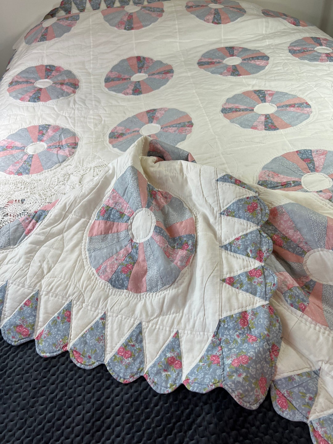 Vintage Throw Handmade Throw Old Bedding Farmhouse Bedding Etsy