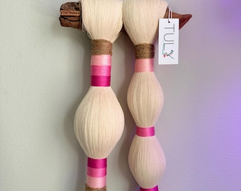 Hibiscus & Coconut Fiber Wall Art