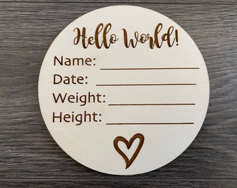 Welcome Baby Name Signs - Glowforge laser SVG cut file