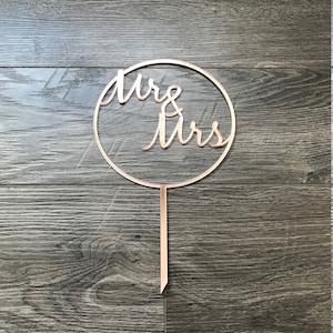 Mrs & Mrs Wedding Cake Topper cut file, svg, vector, glowforge